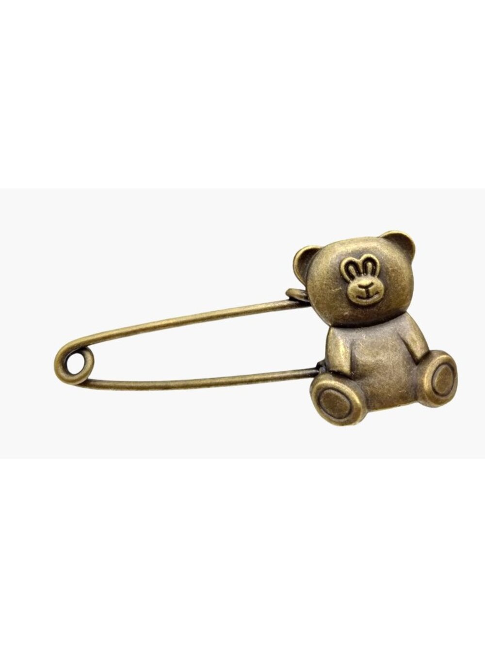 Teddy Bear Safety Pin Brooch